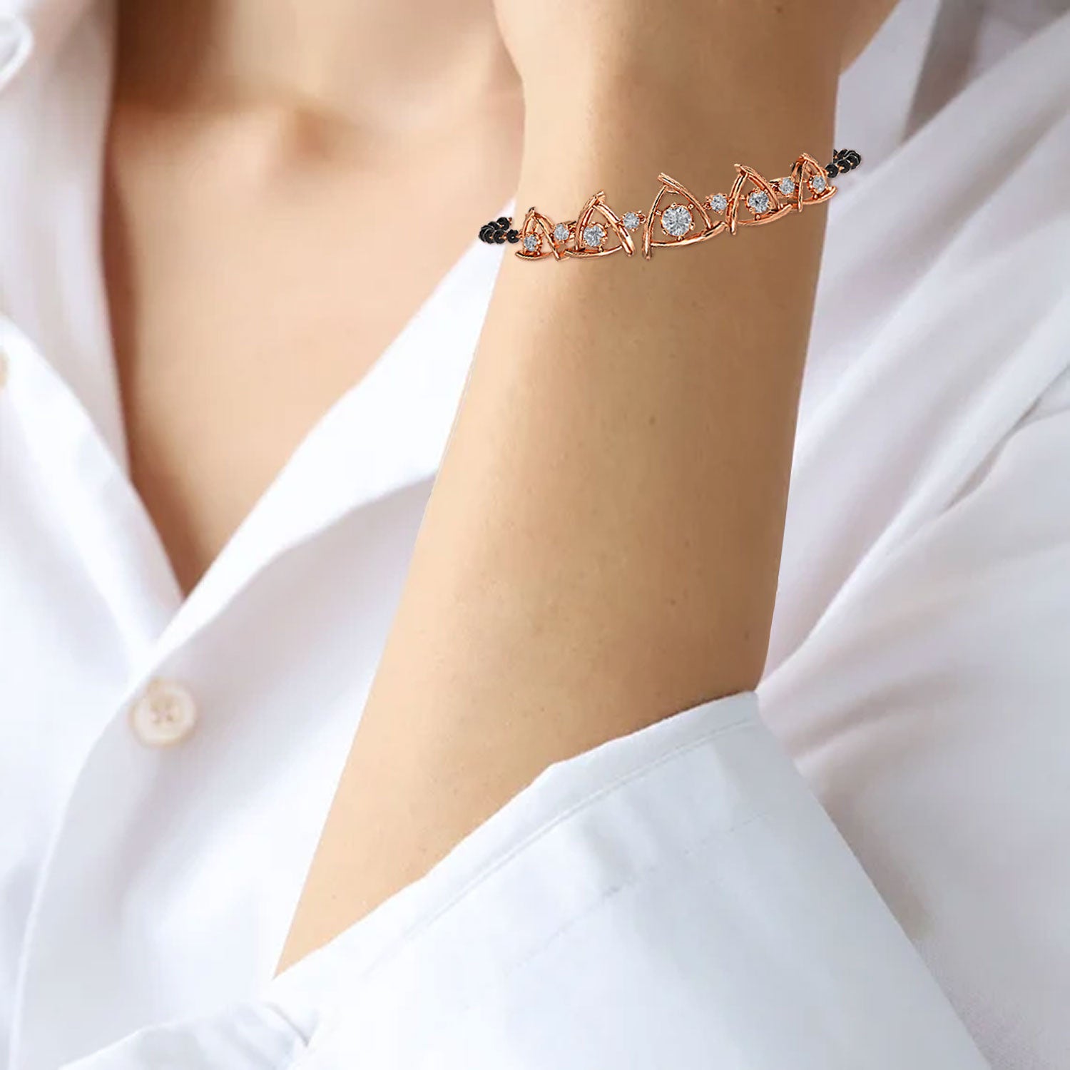 Tria Radiance Mangalsutra Bracelet - Moena