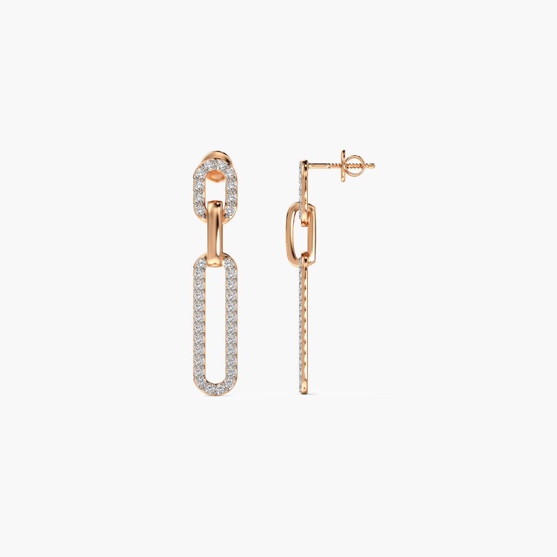 Urban Loop - Side View in Rose Gold - Diamond Jewellery by Moena