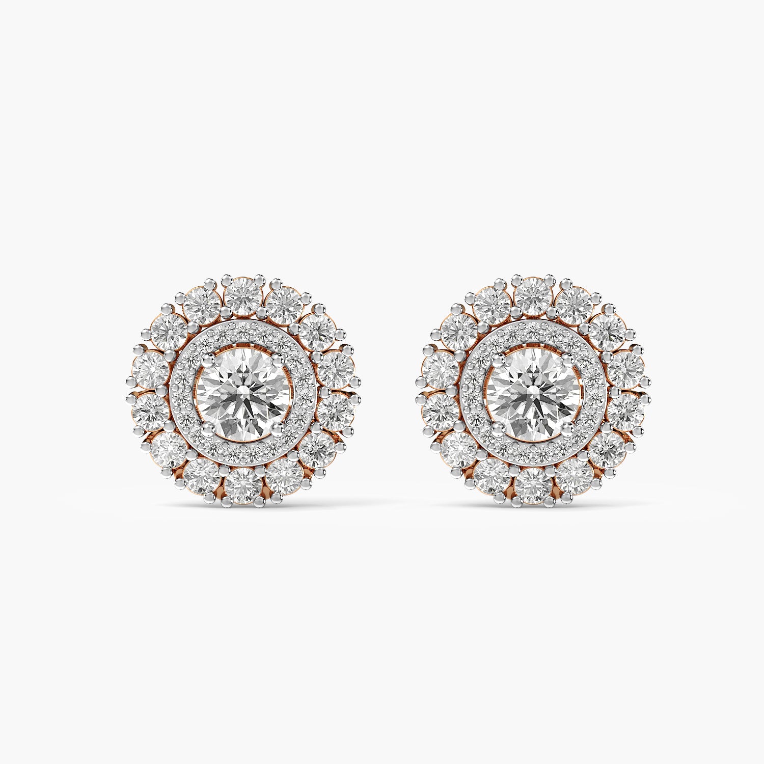Aurielle Halo Diamond Studs