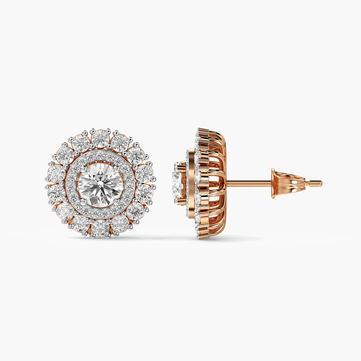 Aurielle Halo Diamond Studs