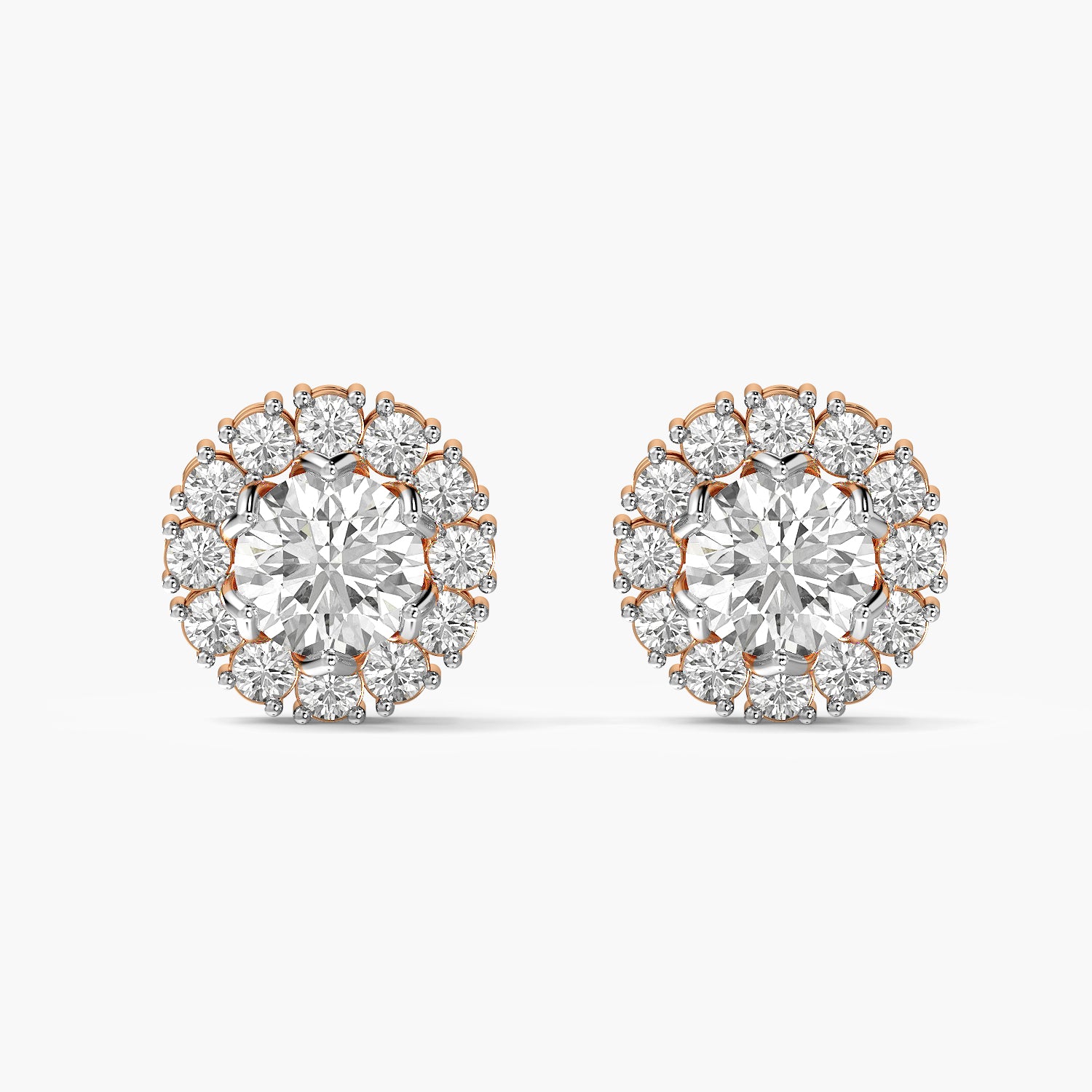 Lunara Halo Diamond Studs