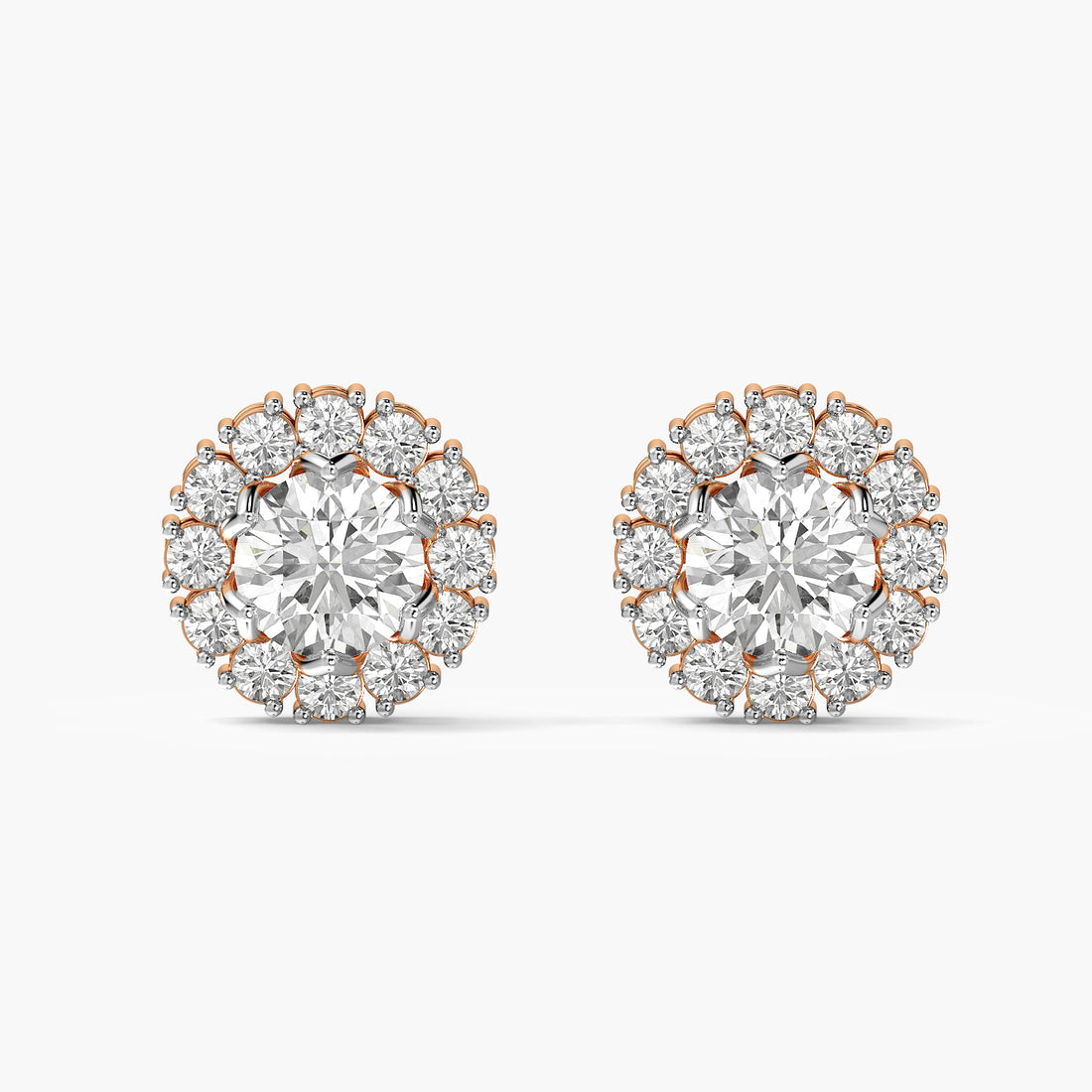 Lunara Halo Diamond Studs