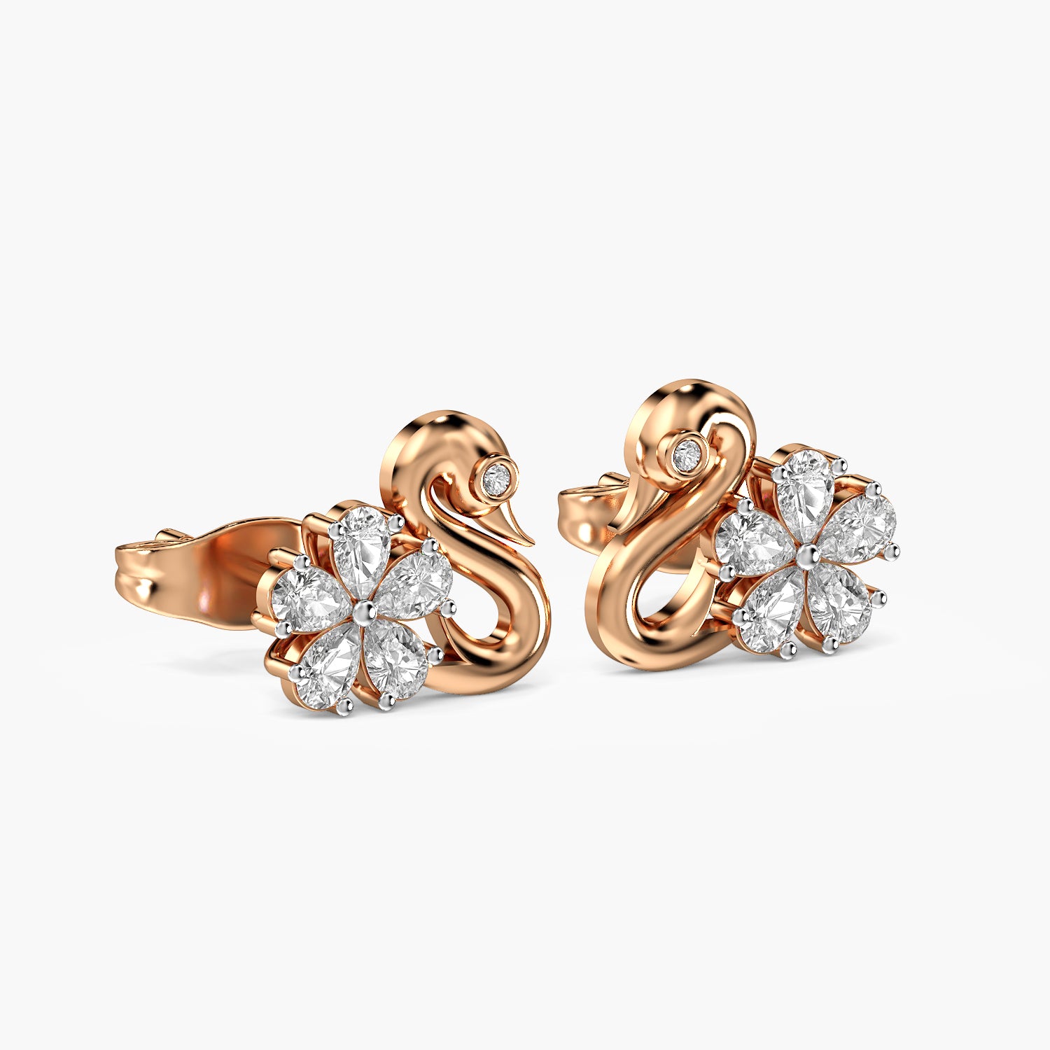 Seren Swan Diamond Studs
