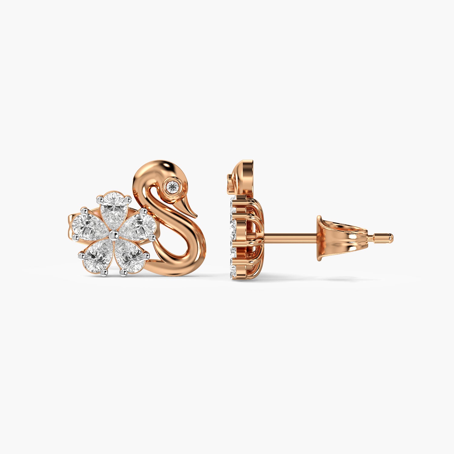 Seren Swan Diamond Studs