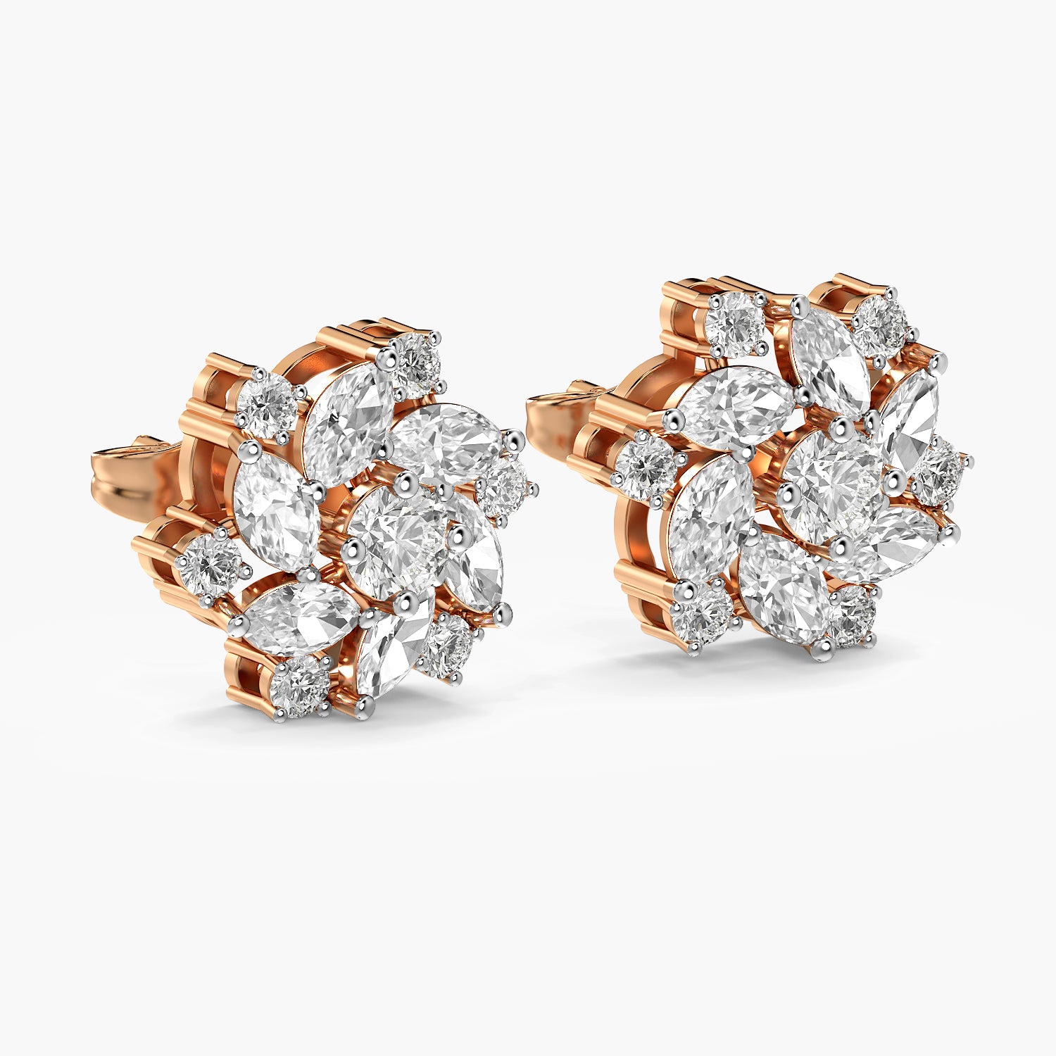Aveline Petal Diamond Studs