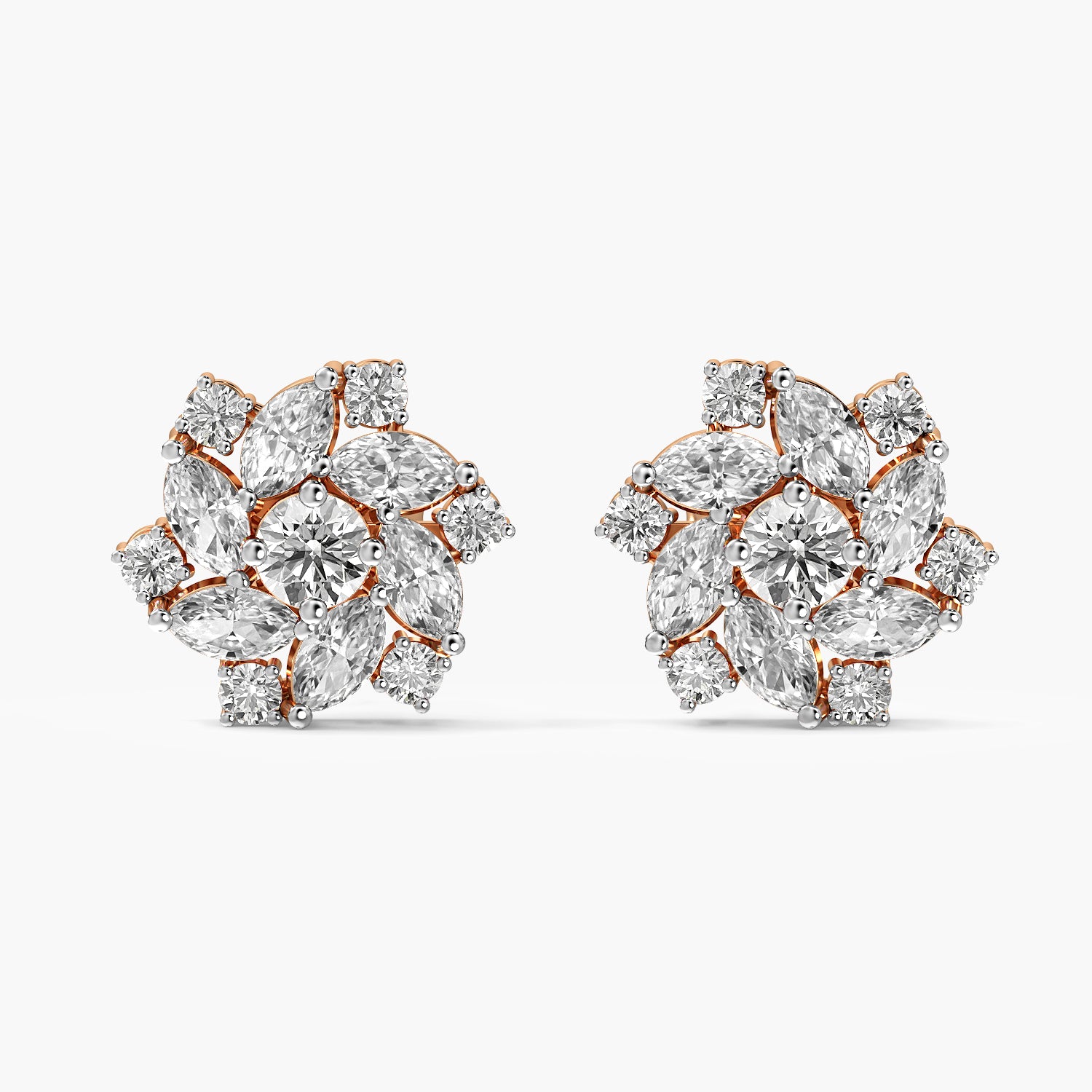 Aveline Petal Diamond Studs