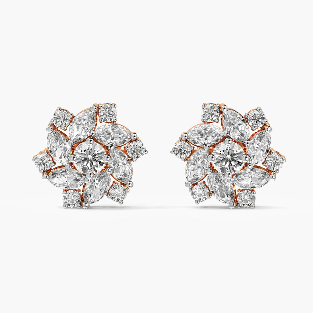 Aveline Petal Diamond Studs