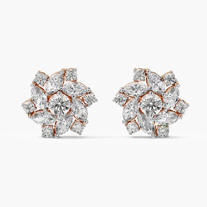 Aveline Petal Diamond Studs