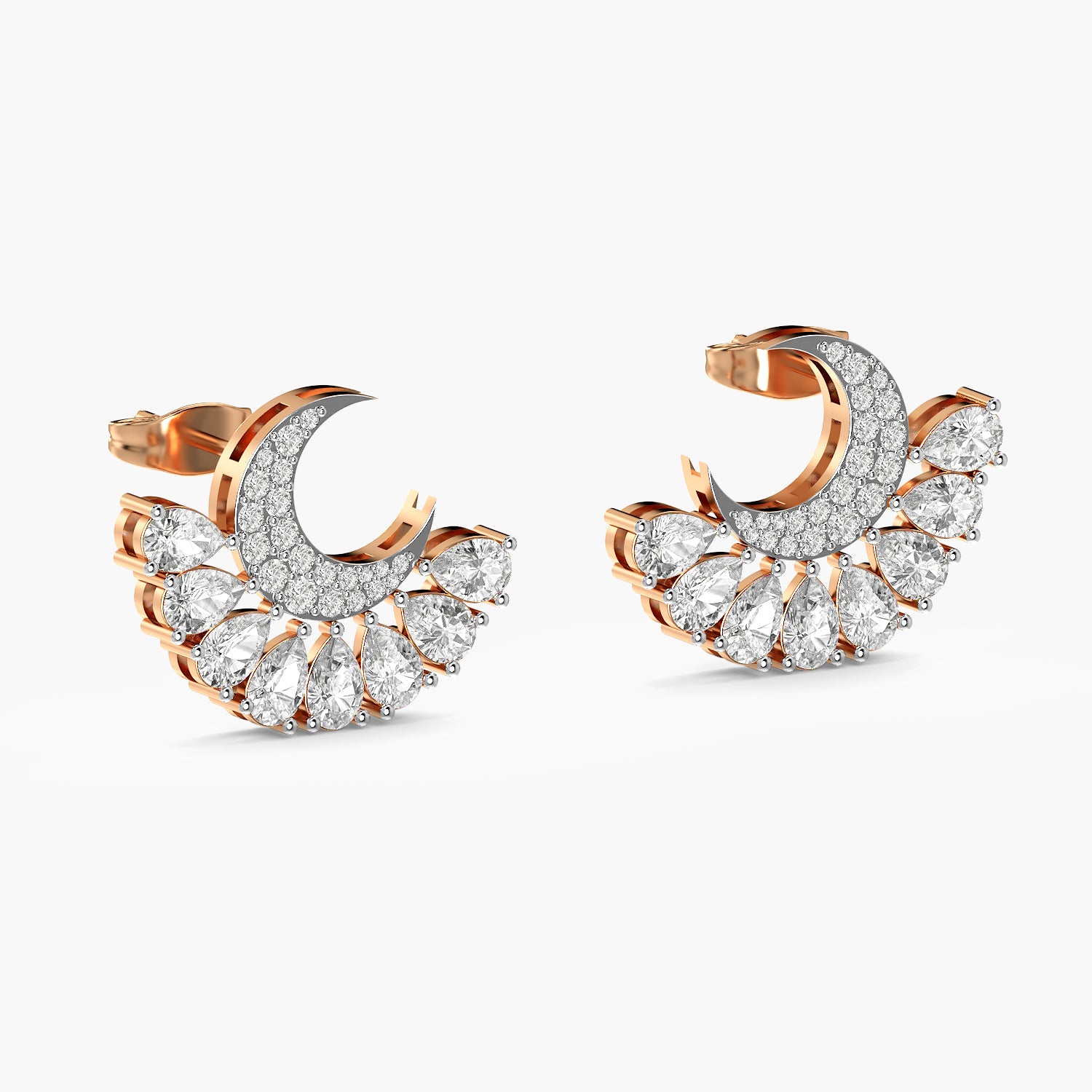 Lunara Crescent Diamond Earrings