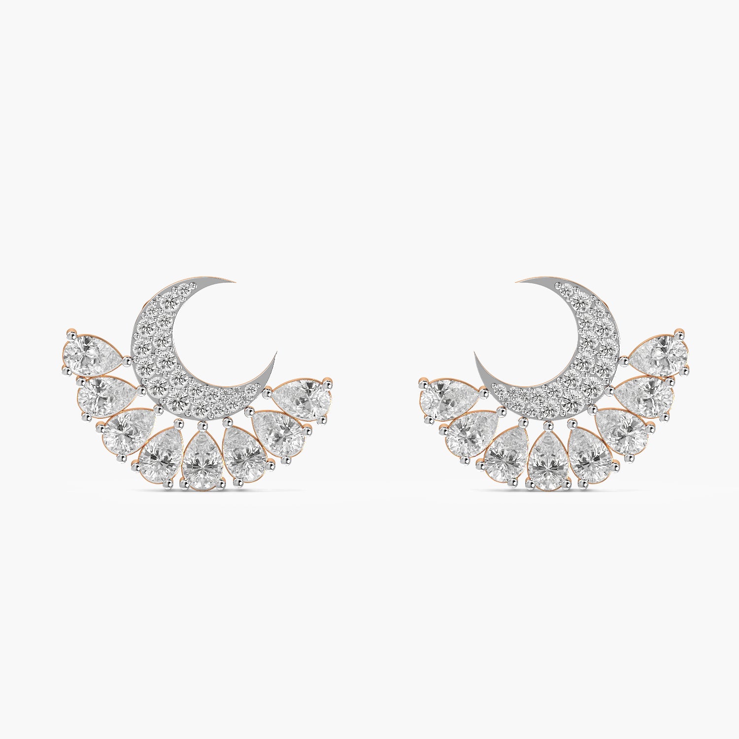 Lunara Crescent Diamond Earrings