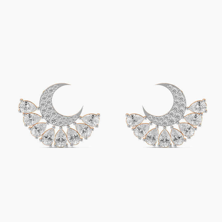 Lunara Crescent Diamond Earrings