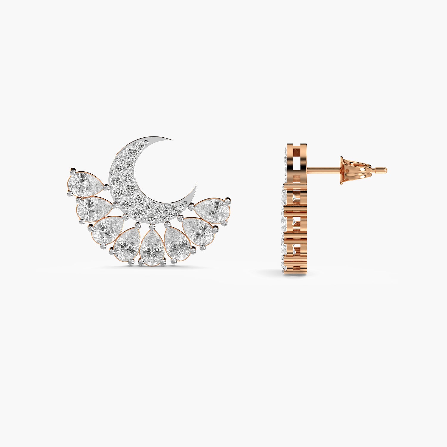 Lunara Crescent Diamond Earrings
