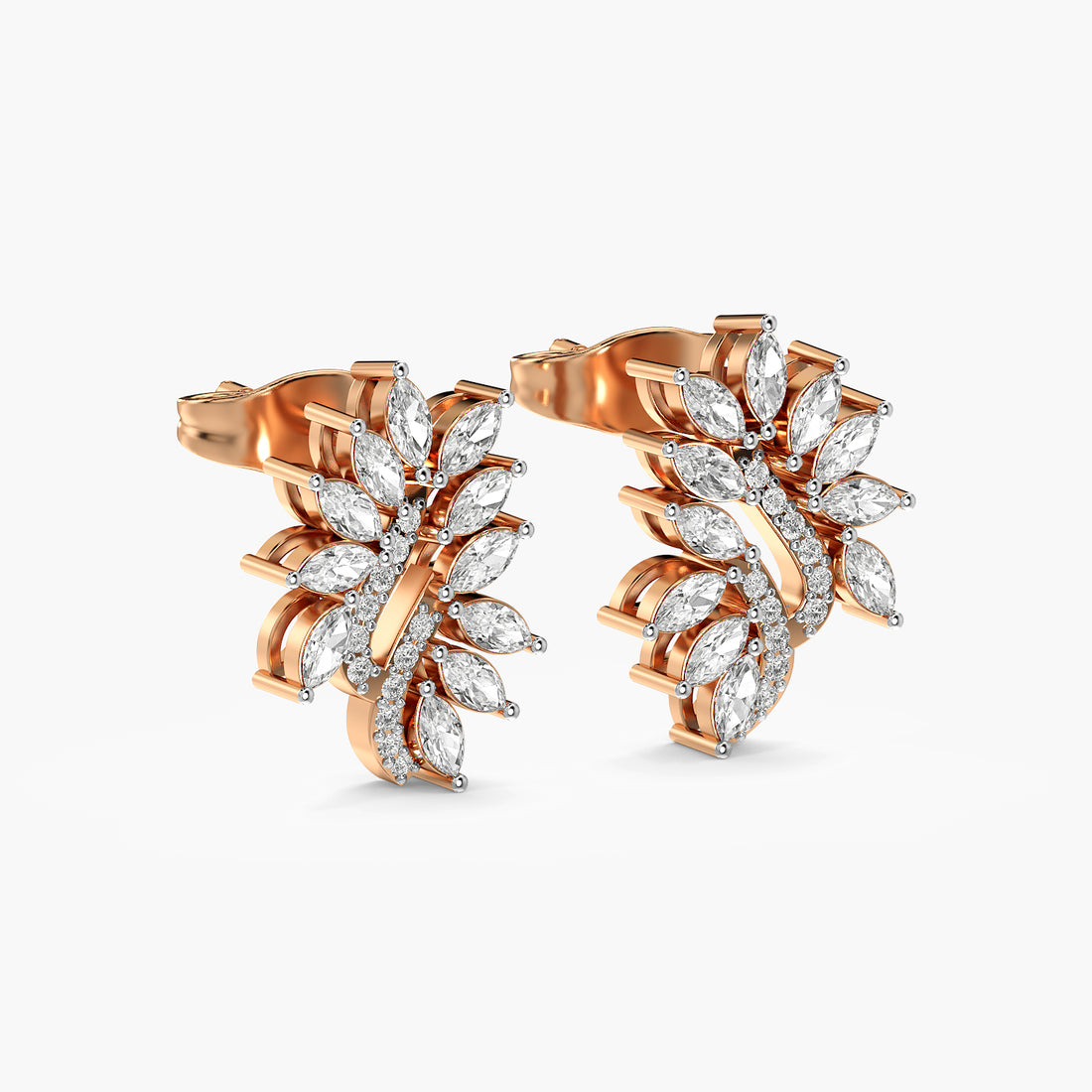Seraphine Leaf Spiral Earrings