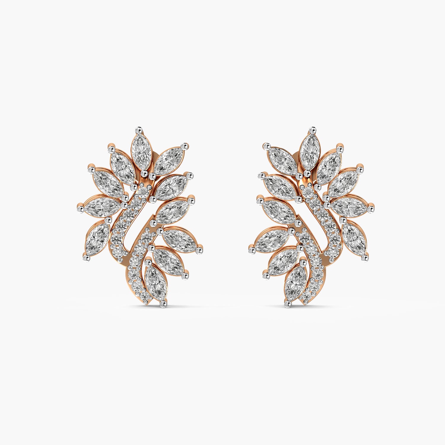 Seraphine Leaf Spiral Earrings