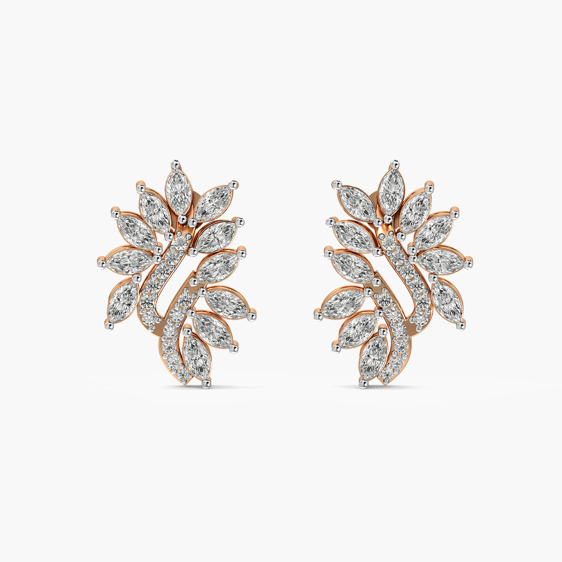 Seraphine Leaf Spiral Earrings