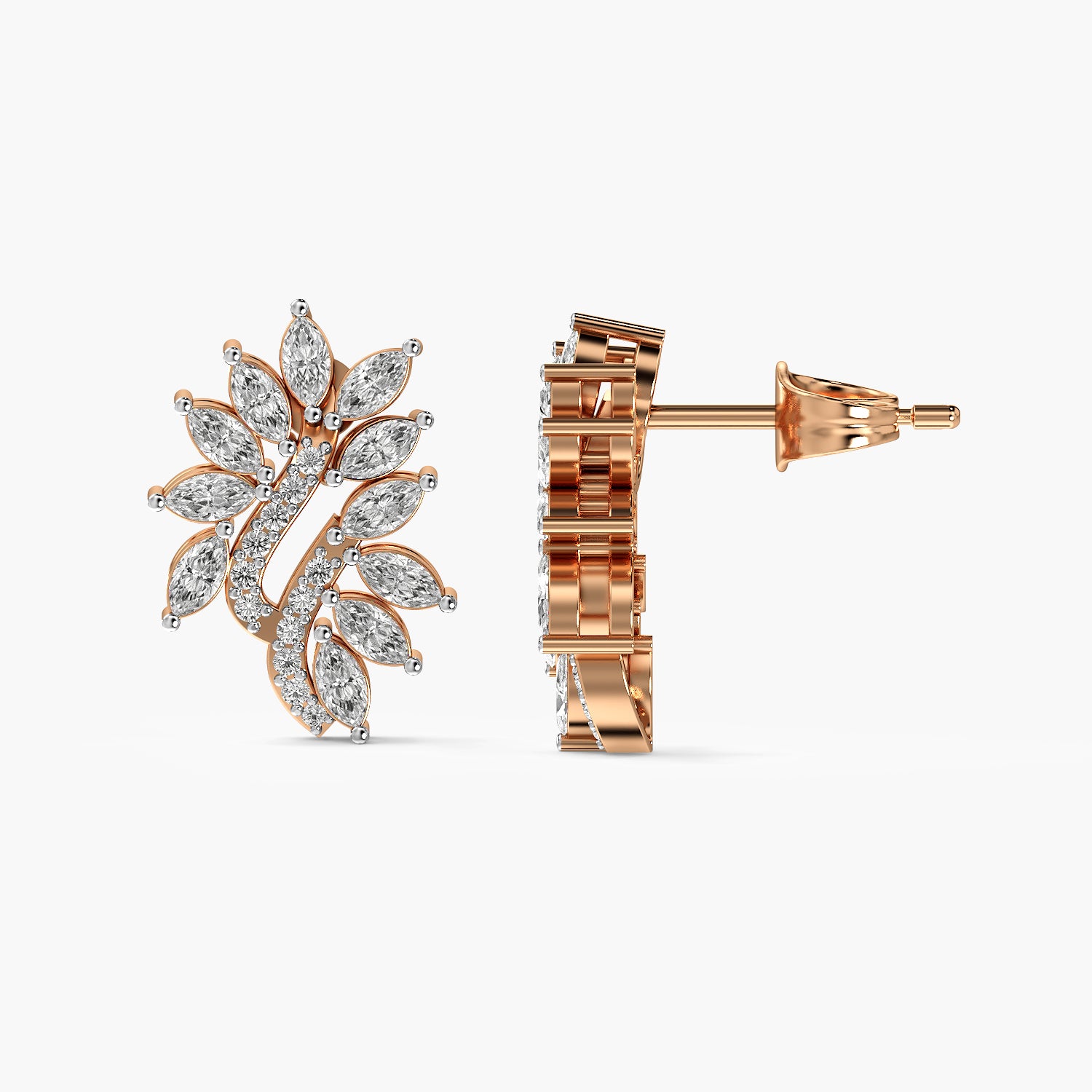 Seraphine Leaf Spiral Earrings