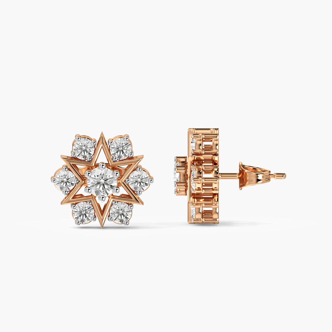 Celest Starburst Diamond Studs