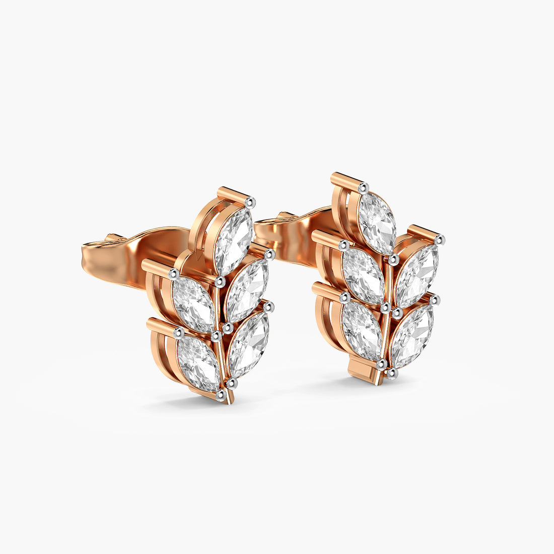Twin Leaf Cluster Stud