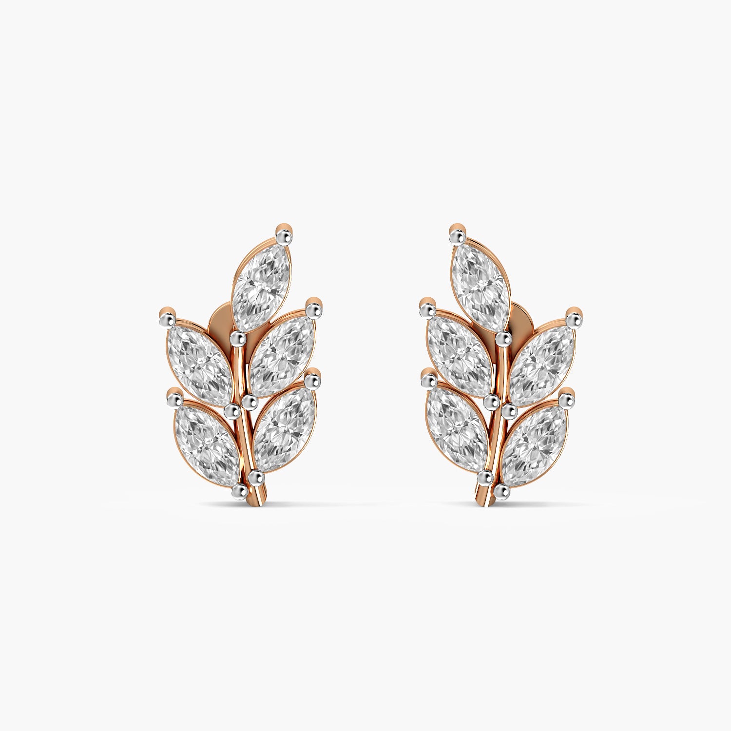 Twin Leaf Cluster Stud