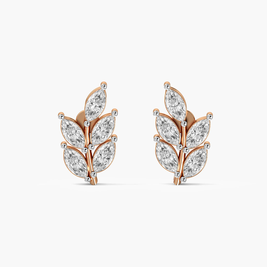 Twin Leaf Cluster Stud