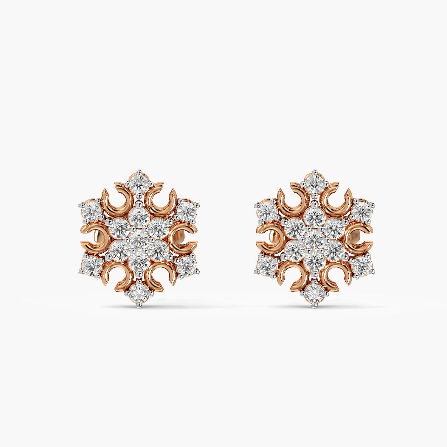 Ornate Floral Cluster Stud