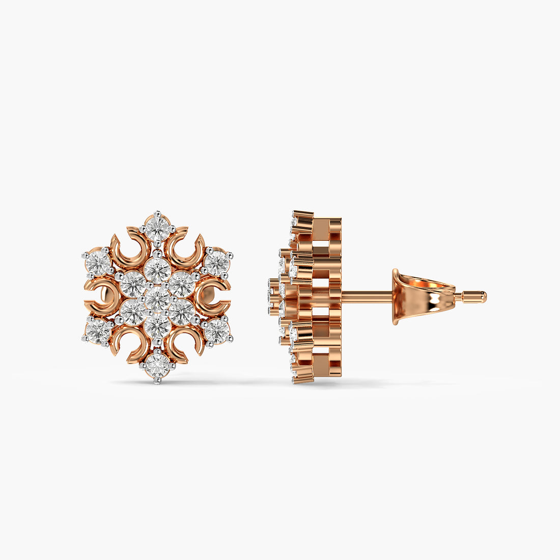 Ornate Floral Cluster Stud