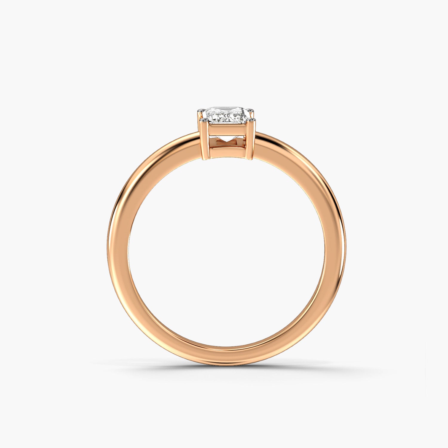 Sculpted Emerald Solitaire - Moena