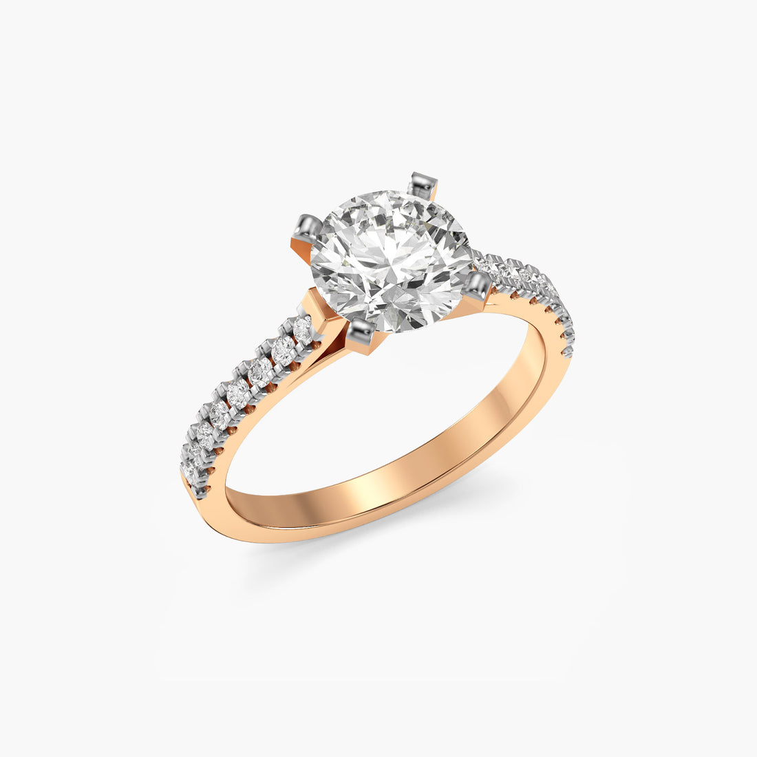 Eternal Radiance Ring - 3D View in Rose Gold - Diamond Ring by Moena