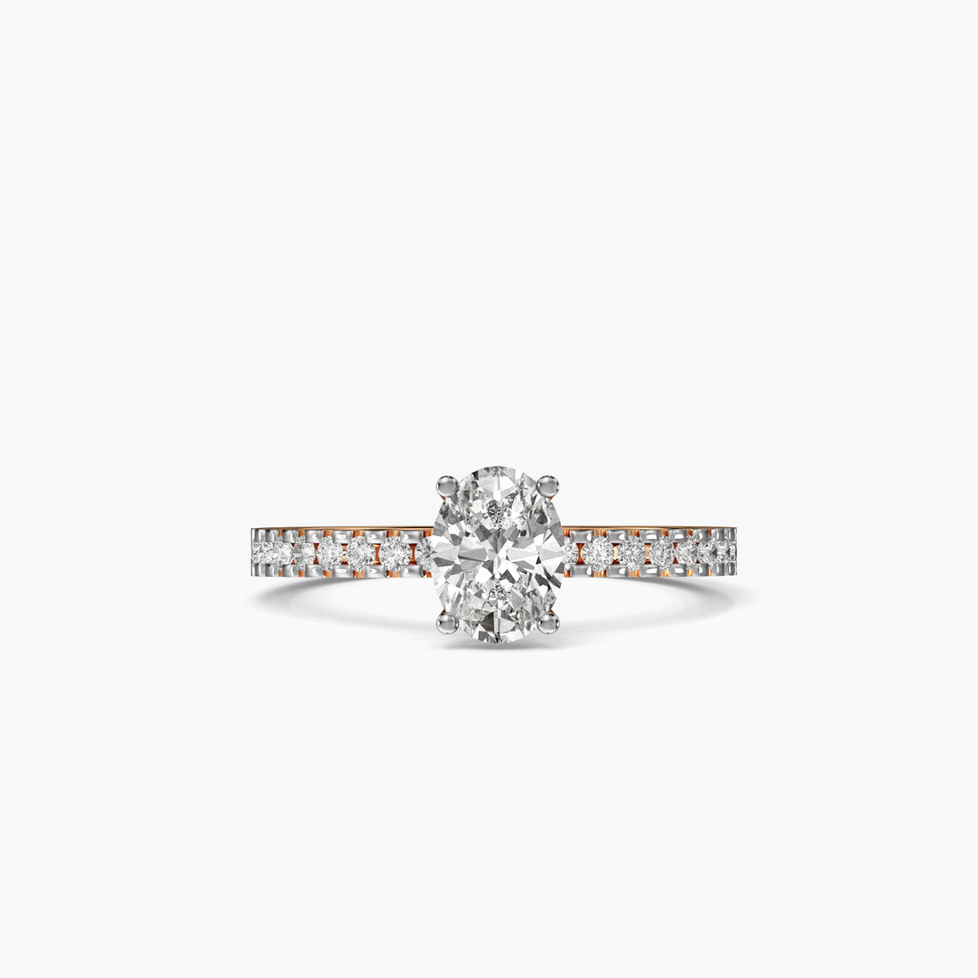 Celestial Glow Ring - Top View in Rose Gold - Diamond Ring by Moena