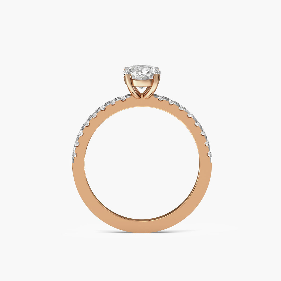 Celestial Glow Ring - Front View in Rose Gold - Diamond Ring by Moena