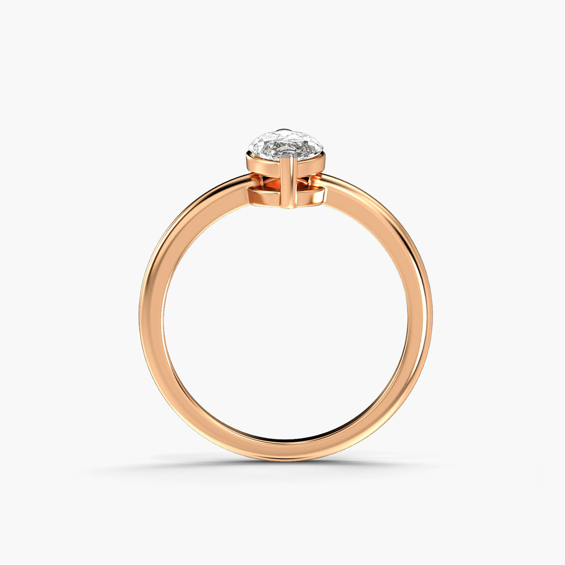Regal Marquise - Front View in Rose Gold - Marquise Diamond Ring by Moena