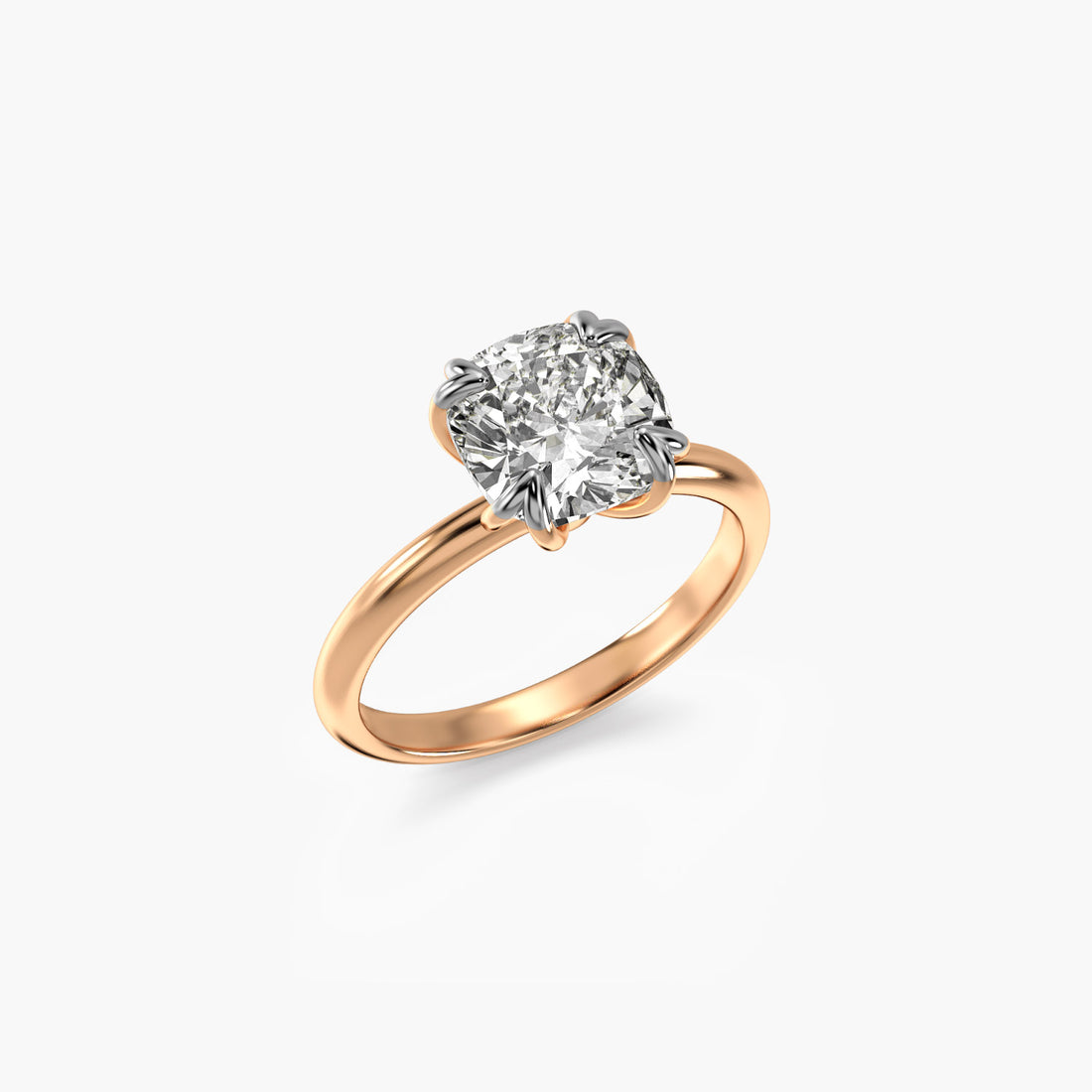 Classic Bloom - 3D View in Rose Gold - Diamond Ring by Moena