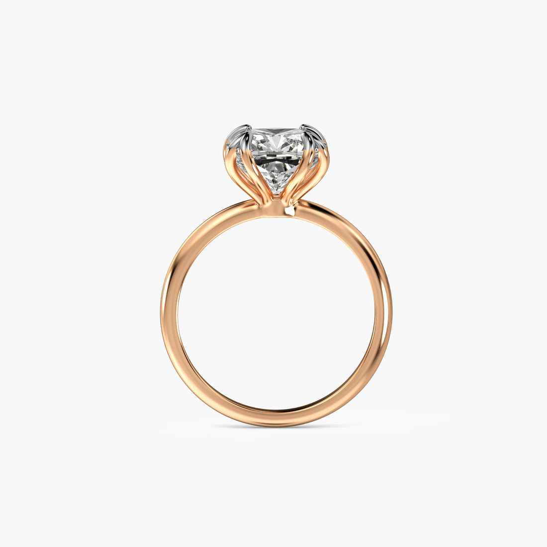Classic Bloom - Front View in Rose Gold - Diamond Ring by Moena