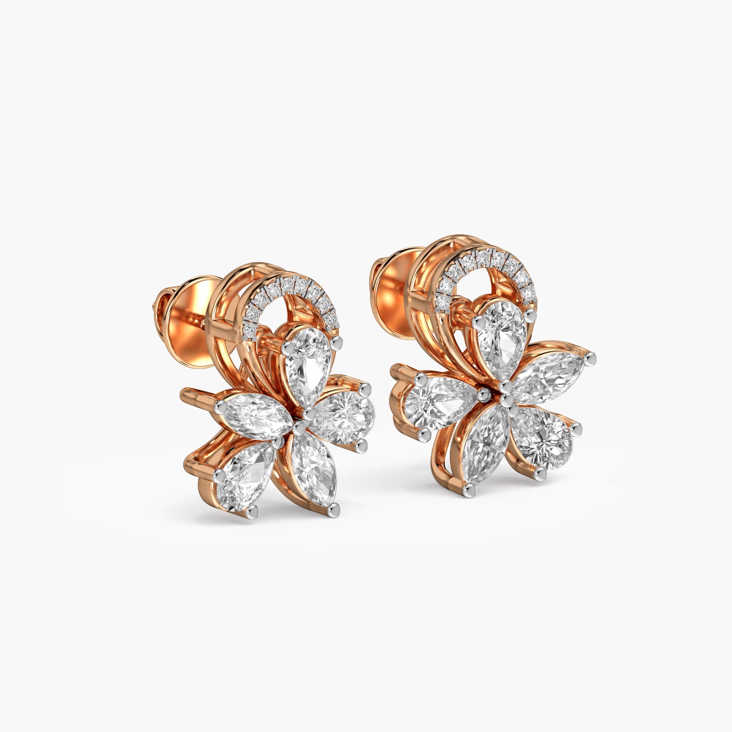 Petal Cluster Diamond Studs