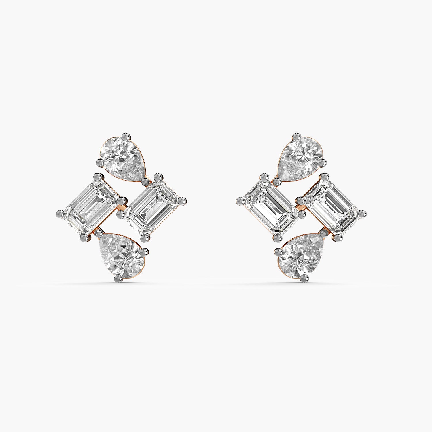 Geometric Grace Lab-Grown Diamond Earrings - Moena