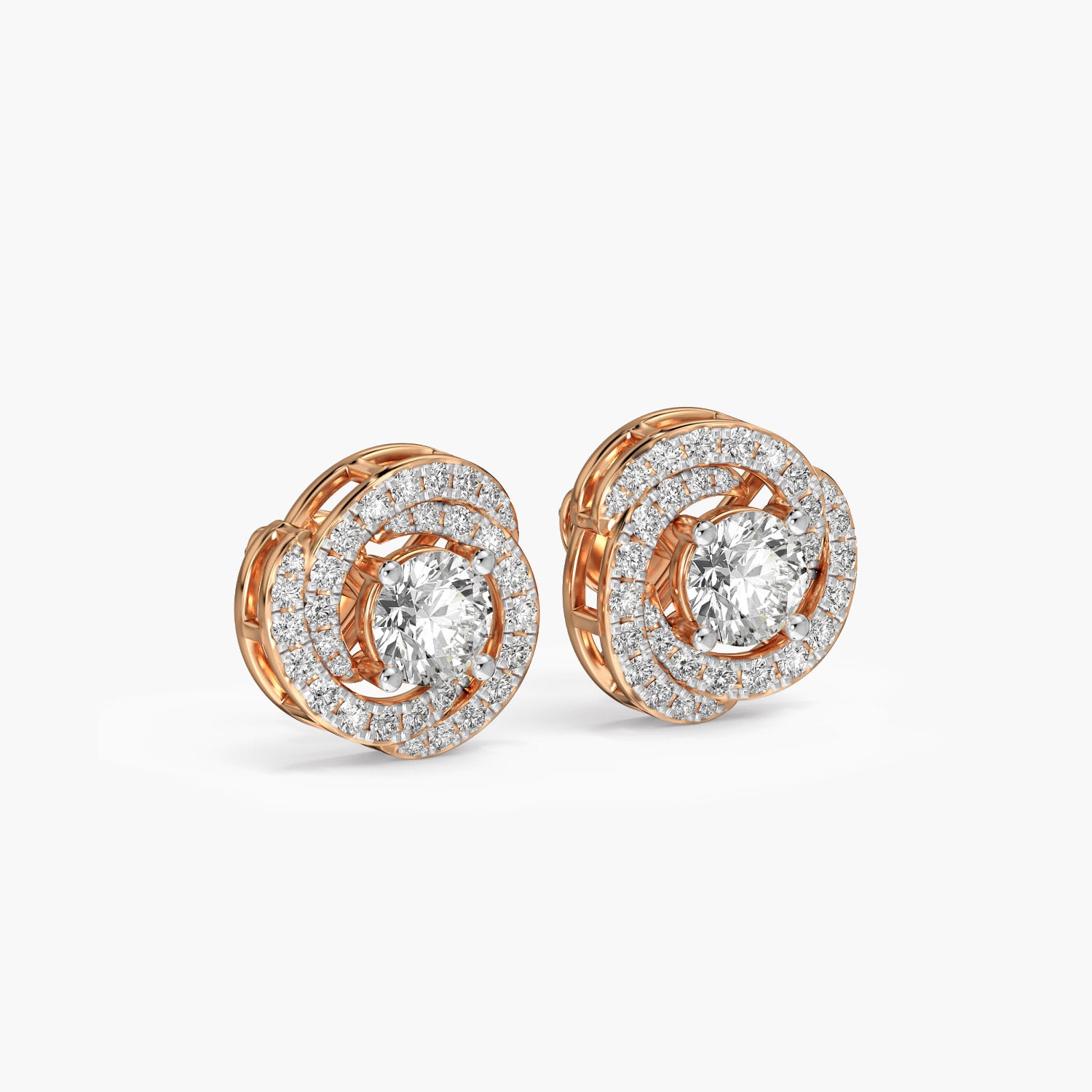 Sunburst Halo Stud Earrings