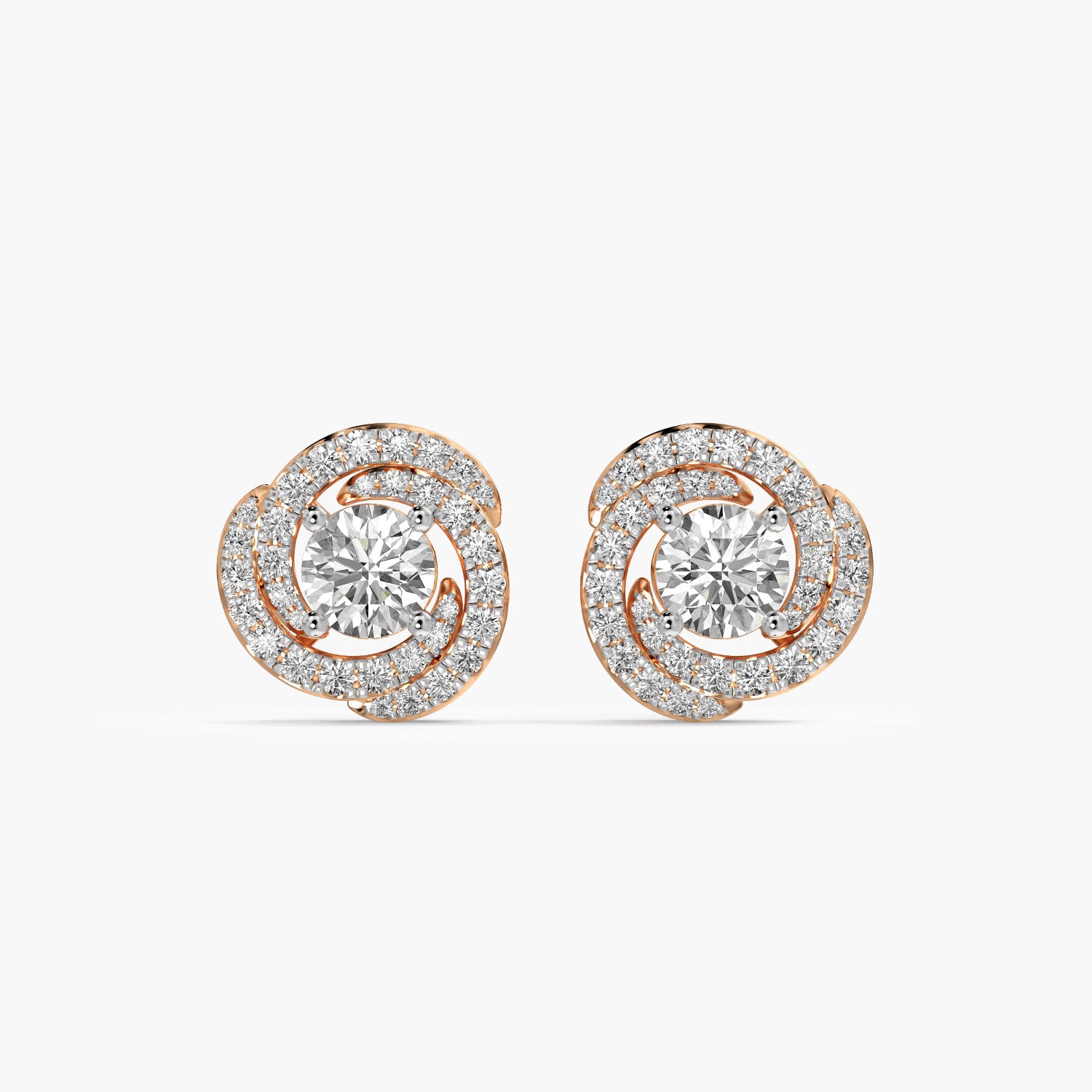 Sunburst Halo Stud Earrings