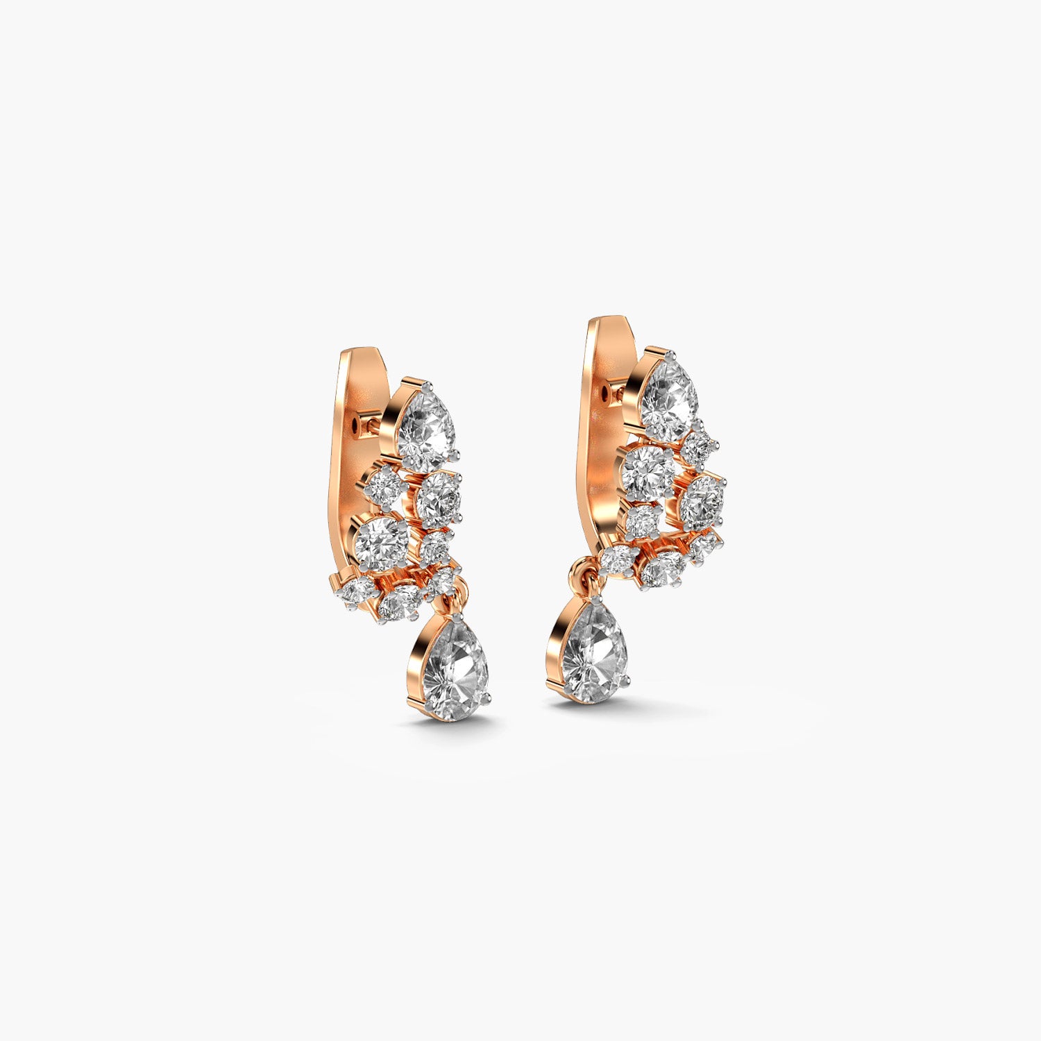 Blushing Cascade Drop Earrings - Moena
