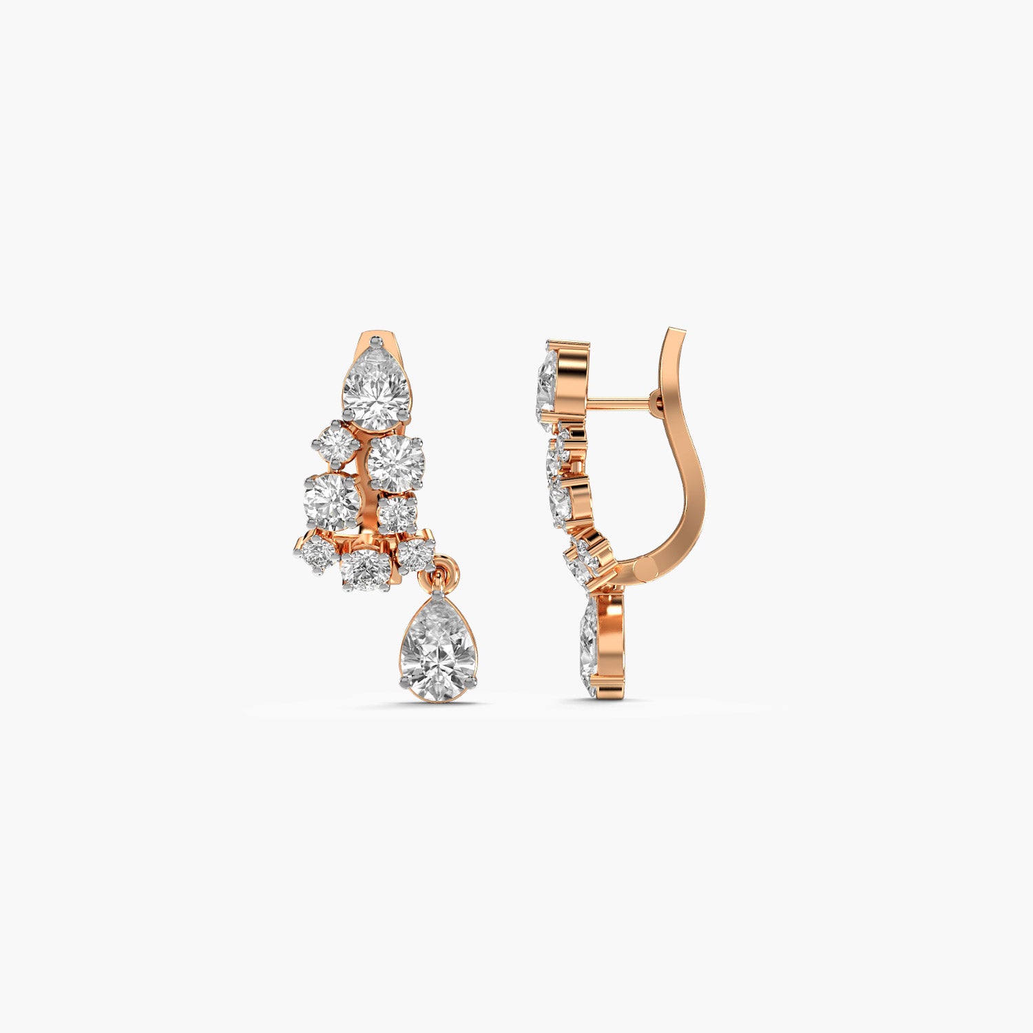 Blushing Cascade Drop Earrings - Moena