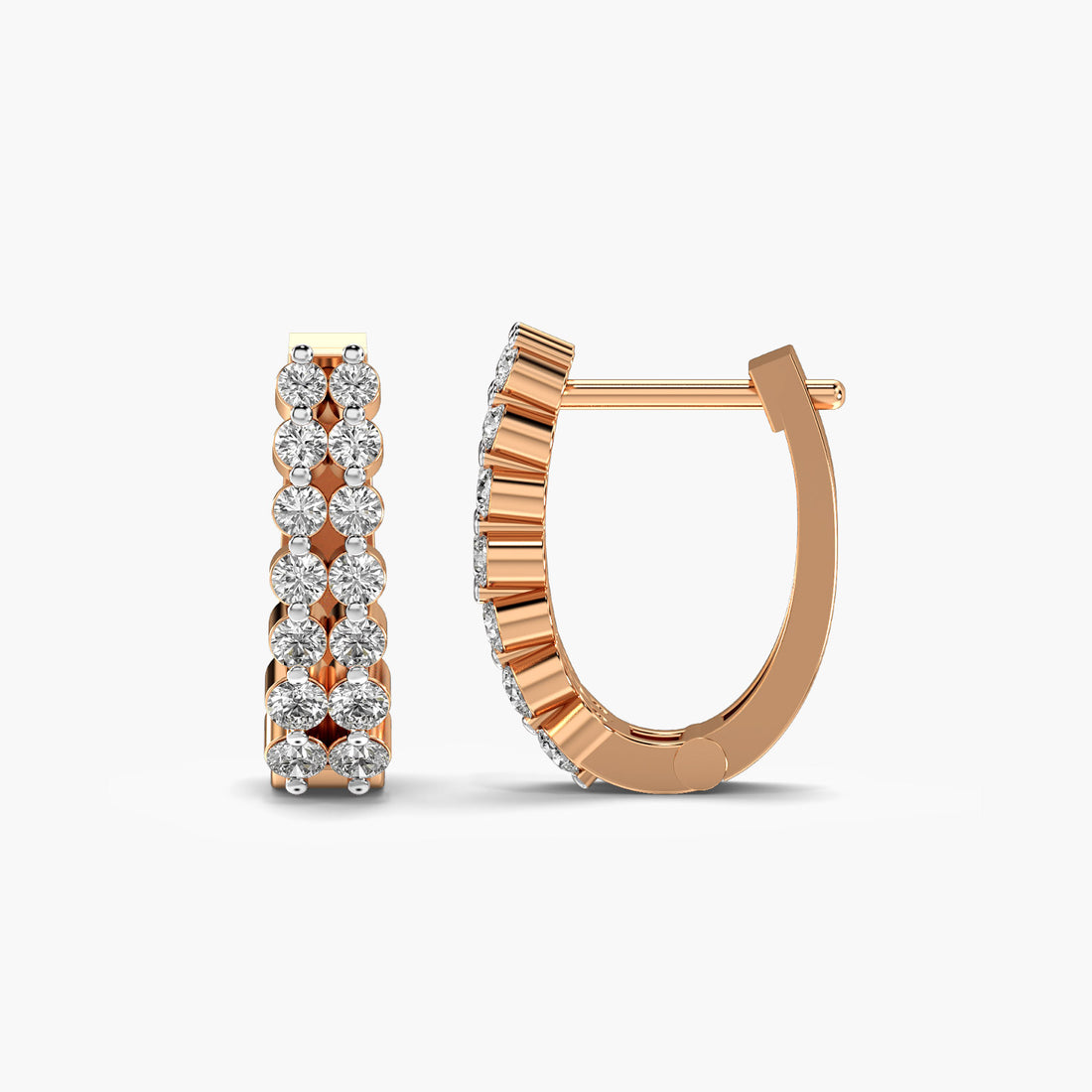 Mystic bali - Side View in Rose Gold - Diamond Jewellery by Moena