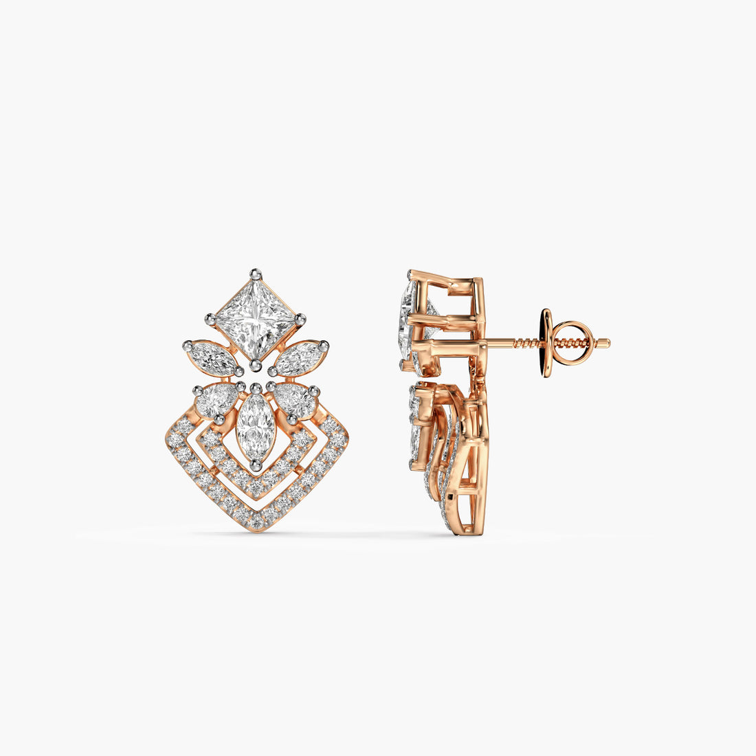 Double Halo Glam Studs