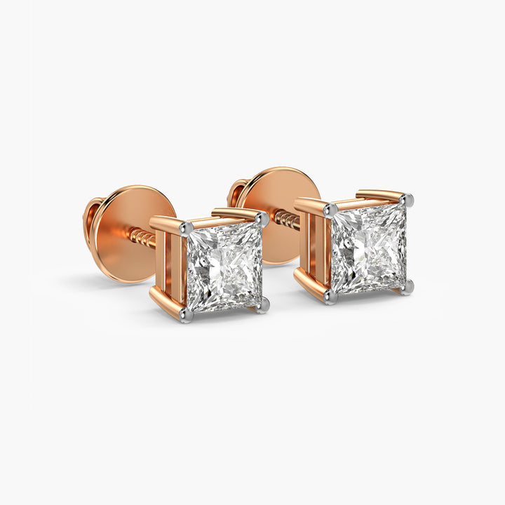 Princess-Cut Lab-Grown Diamond Studs - Moena