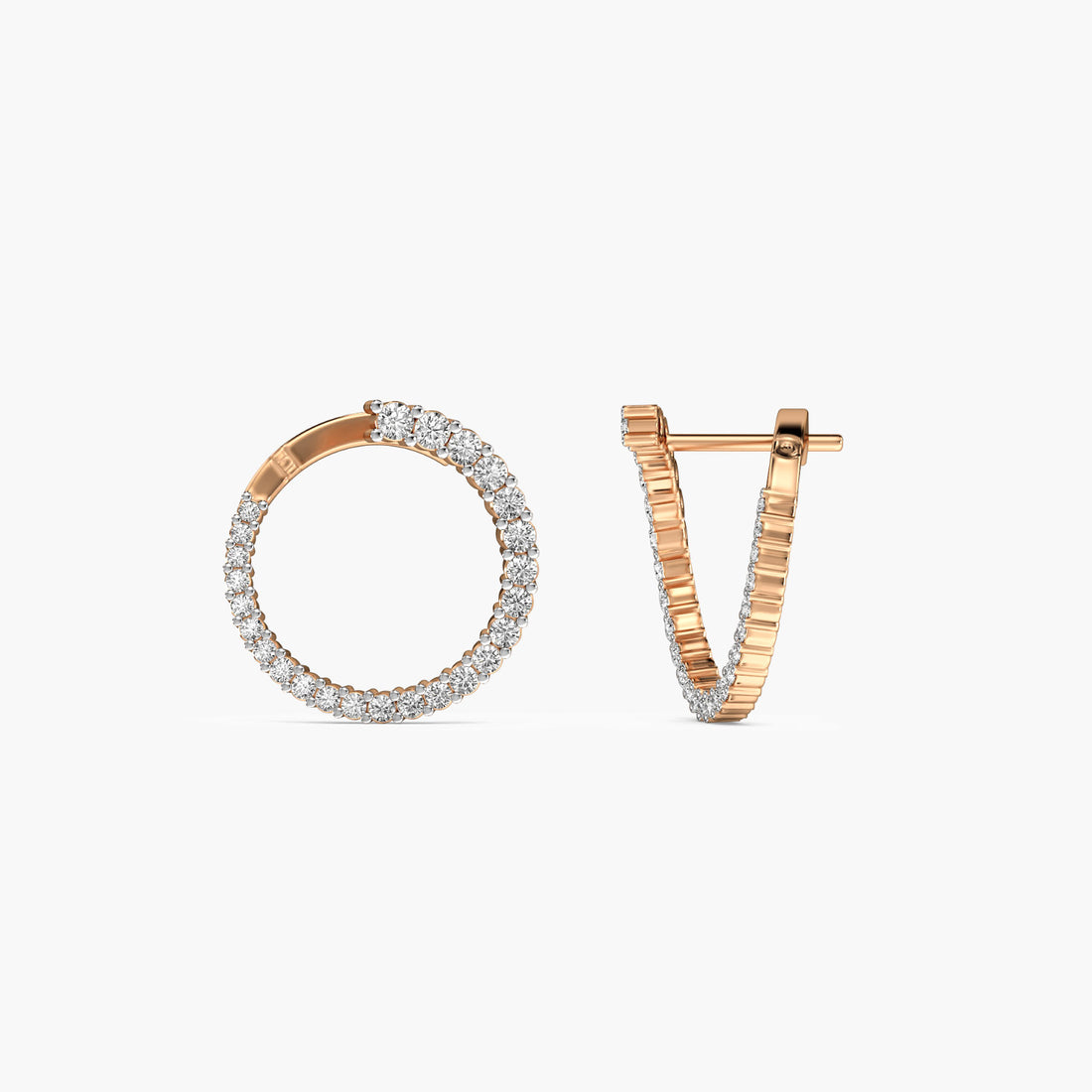 Infinite Glow - Side View in Rose Gold - Diamond Jewellery by Moena