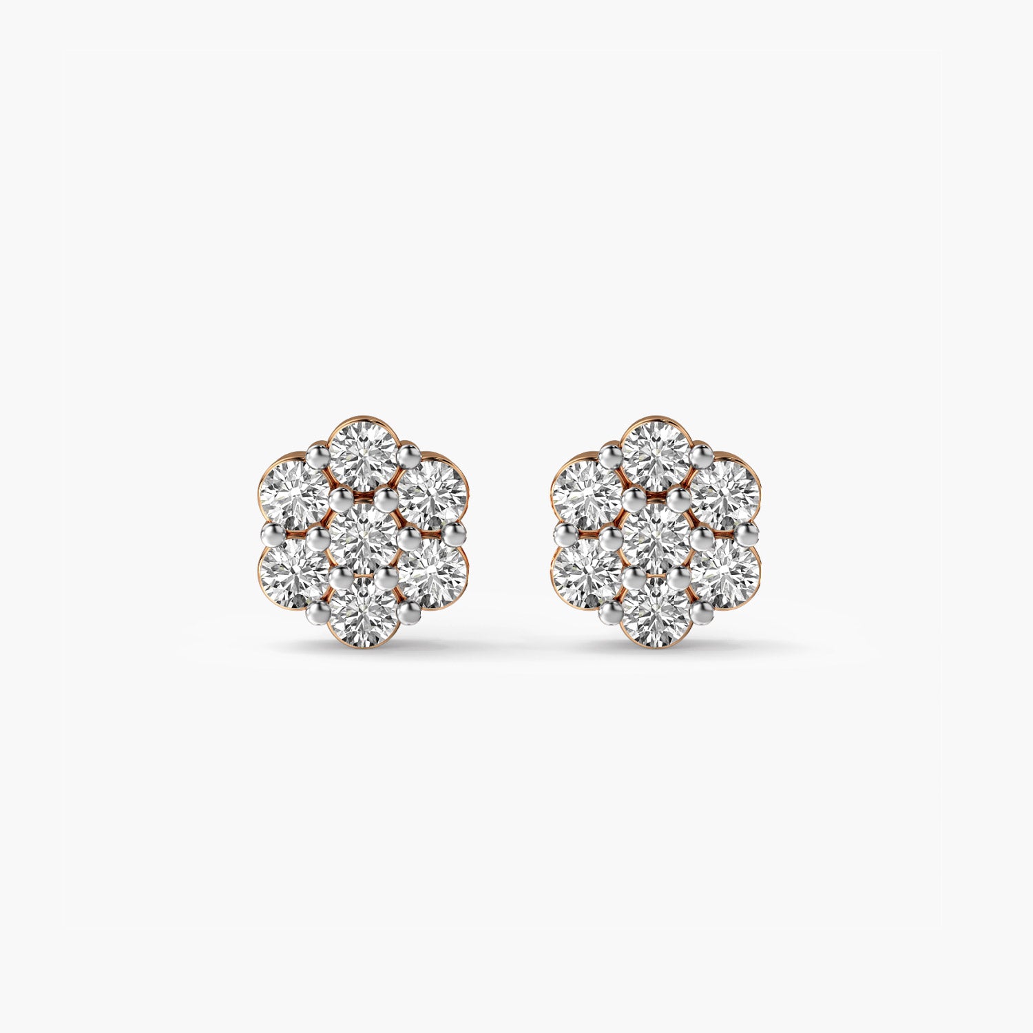 Bloom Cluster Lab-Grown Diamond Studs - Moena