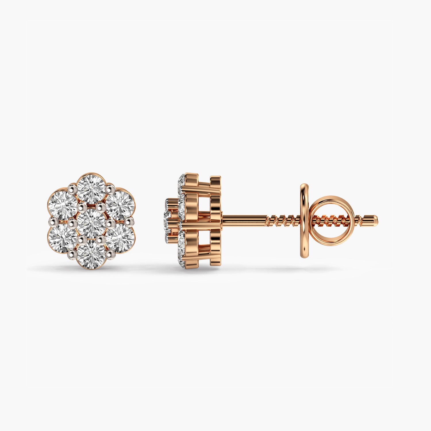 Bloom Cluster Lab-Grown Diamond Studs - Moena