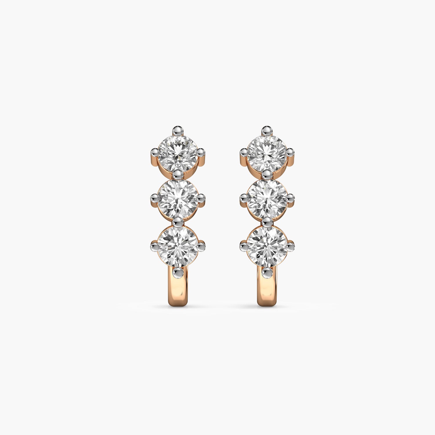 Triple Row Diamond Ear Climbers