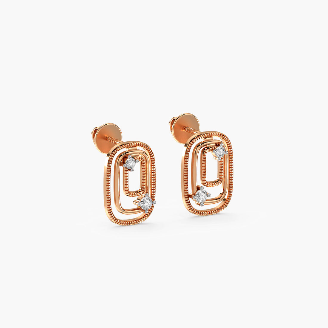 Serene Orbit - 3D View in Rose Gold - Diamond Jewellery by Moena