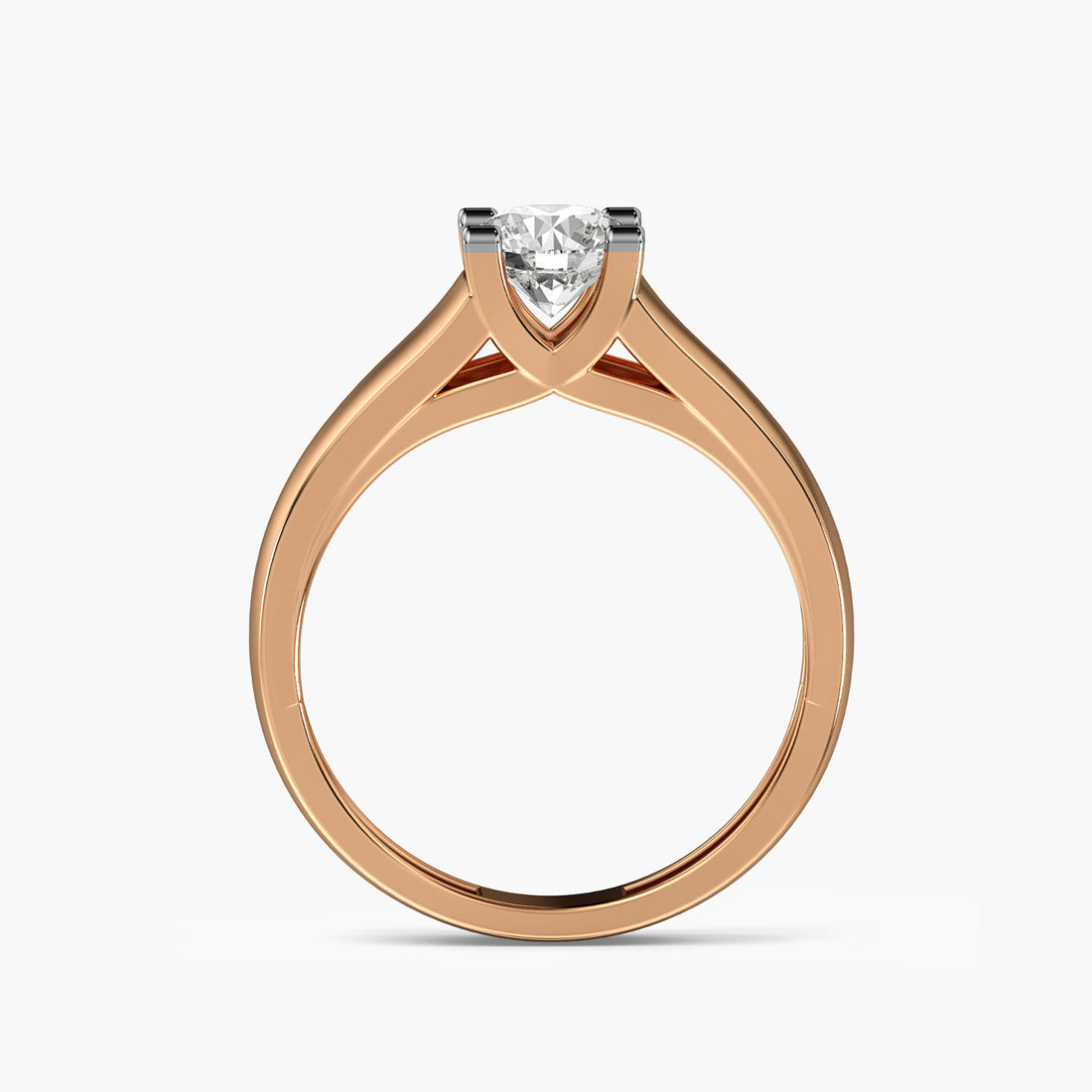 Majestic Valor Ring - Front View in Rose Gold - Diamond Ring by Moena