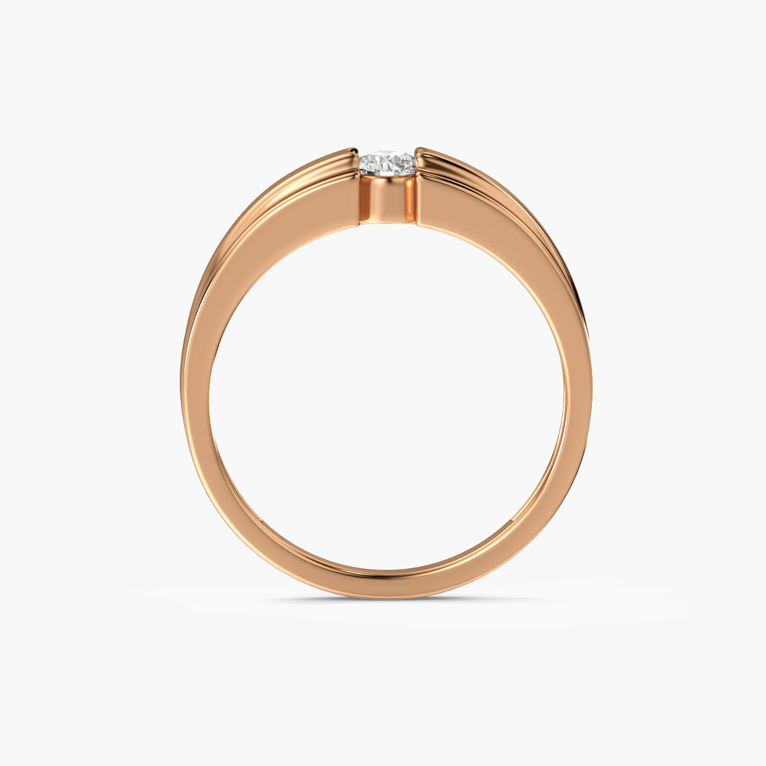 Apex Brilliance Ring - Front View in Rose Gold - Diamond Ring by Moena