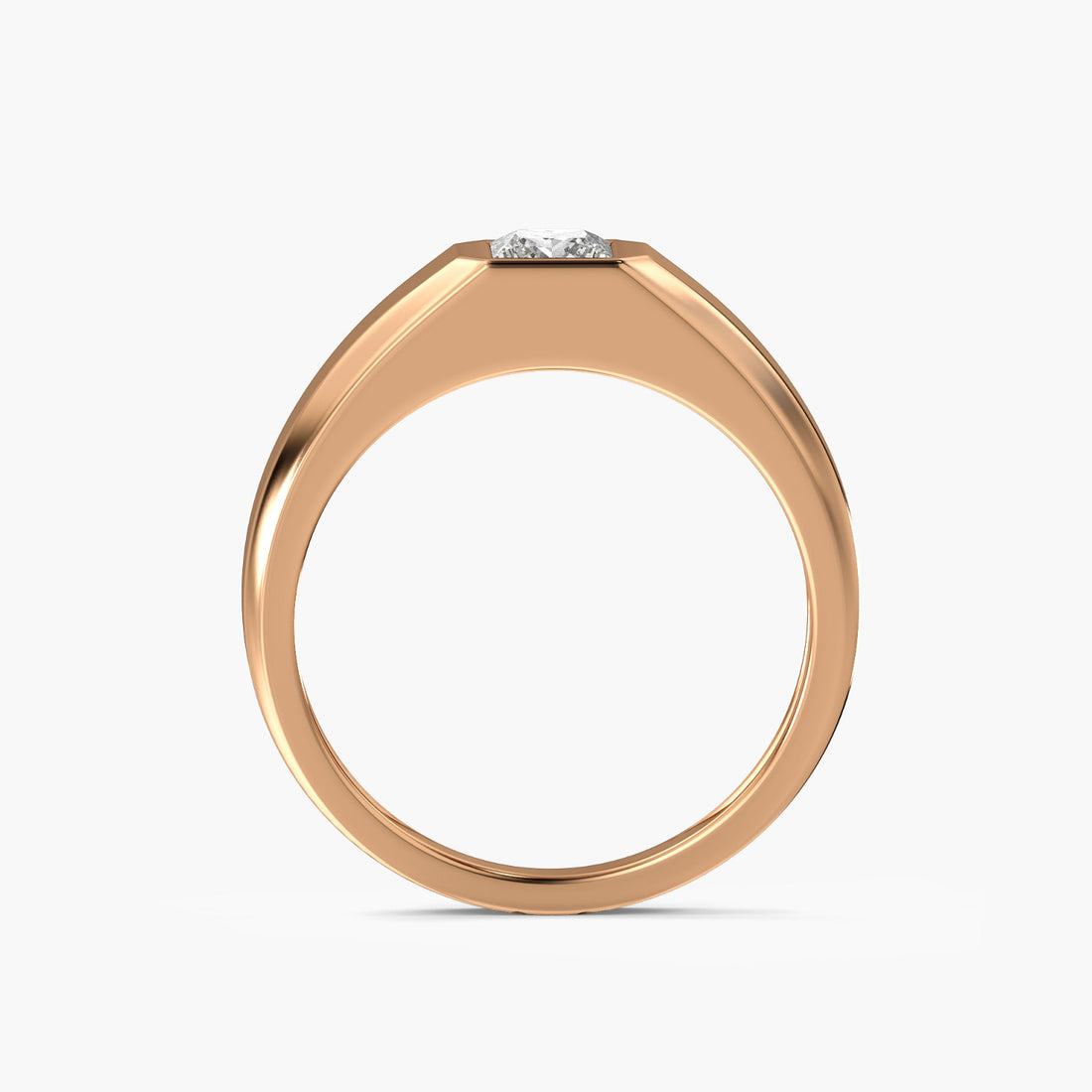 Sovereign Elite Ring - Front View in Rose Gold - Diamond Ring by Moena